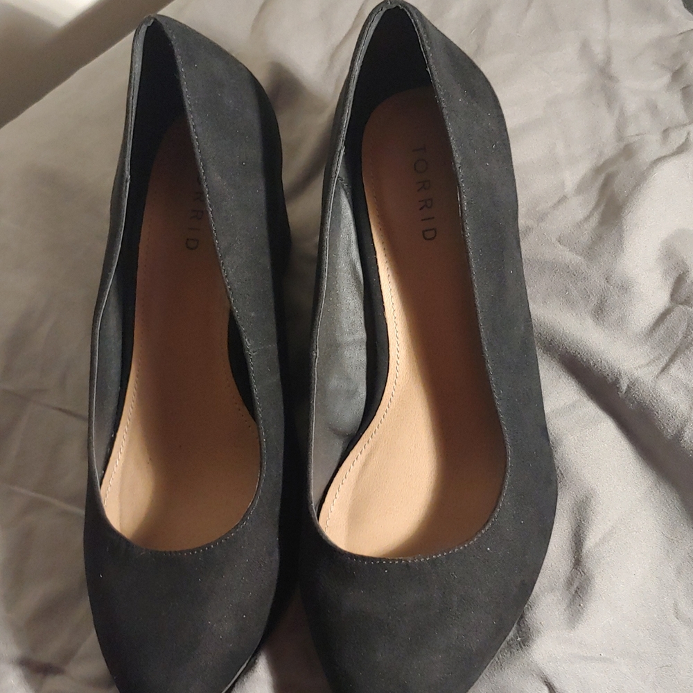 Torrid Black Suede Like Wedge Heel 9w
